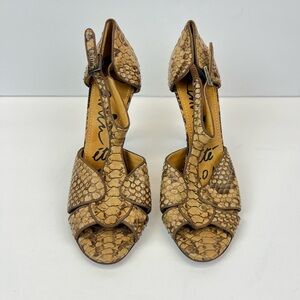 Lanvin Ete 2011 Genuine Snakeskin Sandals US 9- 9.5 EU 40 GORGEOUS
